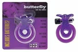 Эрекционное кольцо с вибрацией COCK BALL RING BUTTERFLY JELLY VIBE