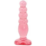 Розовая анальная пробка Crystal Jellies 5 Anal Delight - 14 см.