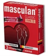 Розовые презервативы Masculan Classic Sensitive - 3 шт.