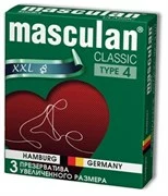 Розовые презервативы Masculan Classic XXL увеличенного размера - 3 шт.