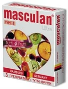 Жёлтые презервативы Masculan Ultra Tutti-Frutti с фруктовым ароматом - 3 шт.