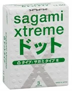 Презервативы Sagami Xtreme SUPER DOTS с точками - 3 шт.