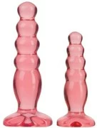 Набор из двух розовых анальных втулок Crystal Jellies Anal Trainer Kit