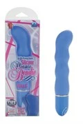 Голубой гнущийся вибратор 10-Function Silicone Pleasure Bendie Wavy G s - 17,8 см.