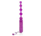 Фиолетовая анальная цепочка Waterproof Vibrating Pleasure Beads