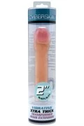 Вибронасадка-удлиннитель CyberSkin 2 inch Xtra Thick Vibrating Transformer Penis Extension Light - 20 см.