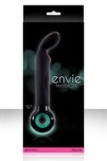 Черный вибратор для G-стимуляции Envie G Spot - 22 см.