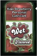 Лубрикант Wet Flavored Kiwi Strawberry с ароматом киви и клубники - 3 мл.