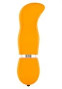 Оранжевый вибромассажер для точки G FUNKY VIBELICIOUS G SPOT - 12 см.