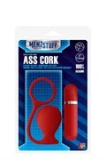 Красная вибровтулка MENZSTUFF ASS CORK WIDE - 7,5 см. 