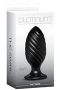 Чёрная анальная пробка Platinum Premium Silicone The Swirl - 12,7 см.