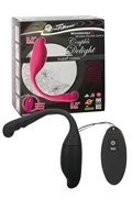 Чёрный вибростимулятор с пультом ДУ Couples Delight Remote Control Vibe