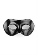 Черная кожаная маска со стразами Diamond Mask