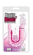 Розовая анальная виброцепочка Booty Beads - 24 см.