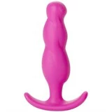 Розовая анальная пробка Mood Naughty 3 3 Silicone для ношения - 7,6 см.