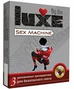 Ребристые презервативы LUXE Sex machine - 3 шт.