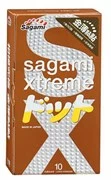 Презервативы Sagami Xtreme FEEL UP с точечной текстурой и линиями прилегания - 10 шт.