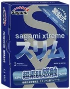 Розовые презервативы Sagami Xtreme FEEL FIT 3D - 3 шт.