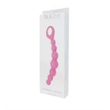 Розовая анальная цепочка CATERPILL-ASS SILICONE PINK - 19,5 см.