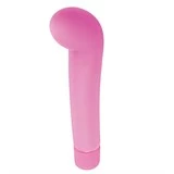 Розовый вибростимулятор для G-точки G-PLEASURE STYM SILICONE - 12,5 см.