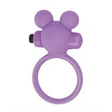 Фиолетовое эрекционное виброкольцо TEDDY COCKRING SILICONE