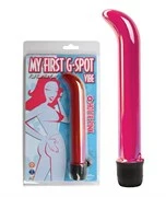 Розовый вибратор для точки G My First G-Spot - 19 см.