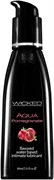 Лубрикант с ароматом граната Wicked Aqua Pomegranate - 60 мл.