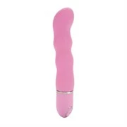 Розовый гнущийся вибромассажер 10-Function Silicone Pleasure Bendie Wavy G s - 17,75 см.