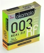 Сверхтонкие плотно облегающие презервативы Okamoto 003 Real Fit - 3 шт.