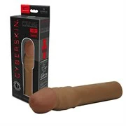 Бежевая насадка-удлинитель CyberSkin 4 inch Xtra Thick Transformer Penis Extension Dark