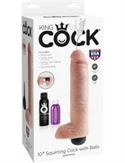 Фаллоимитатор King Cock 10 Squirting Cock с эффектом эякуляции - 25,4 см.