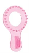 Розовое эрекционное кольцо SYNERGY CLIT BUMPER LOVE RING PINK