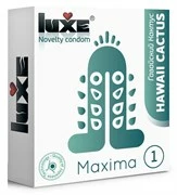 Презерватив Luxe Maxima WHITE Гавайский Кактус - 1 шт.