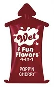 Разогревающий лубрикант Fun Flavors 4-in-1 Popp n Cherry с ароматом вишни - 10 мл.