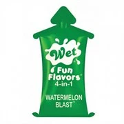 Разогревающий лубрикант Fun Flavors 4-in-1 Watermelon Blast с ароматом арбуза - 10 мл. Разогревающий лубрикант Fun Flavors 4-in-1 Watermelon Blast с ароматом арбуза - 10 мл.