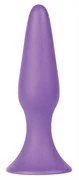 Черная анальная втулка Silky Buttplug Medium - 12,5 см.