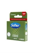 Ребристые презервативы Softex Ribbed - 3 шт.