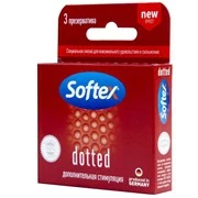 Презервативы с дополнительной стимуляцией Softex Dotted - 3 шт.