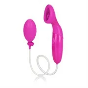 Розовая помпа для клитора с вибрацией Waterproof Silicone Clitoral Pumps