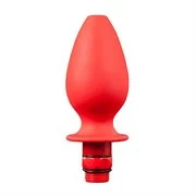 Красная насадка для душа HYDROBLAST 4INCH BUTTPLUG SHAPE DOUCHE - 10,2 см.