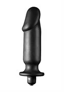 Анальный вибратор-фаллос Silicone Vibrating Anal Plug - 15,2 см.